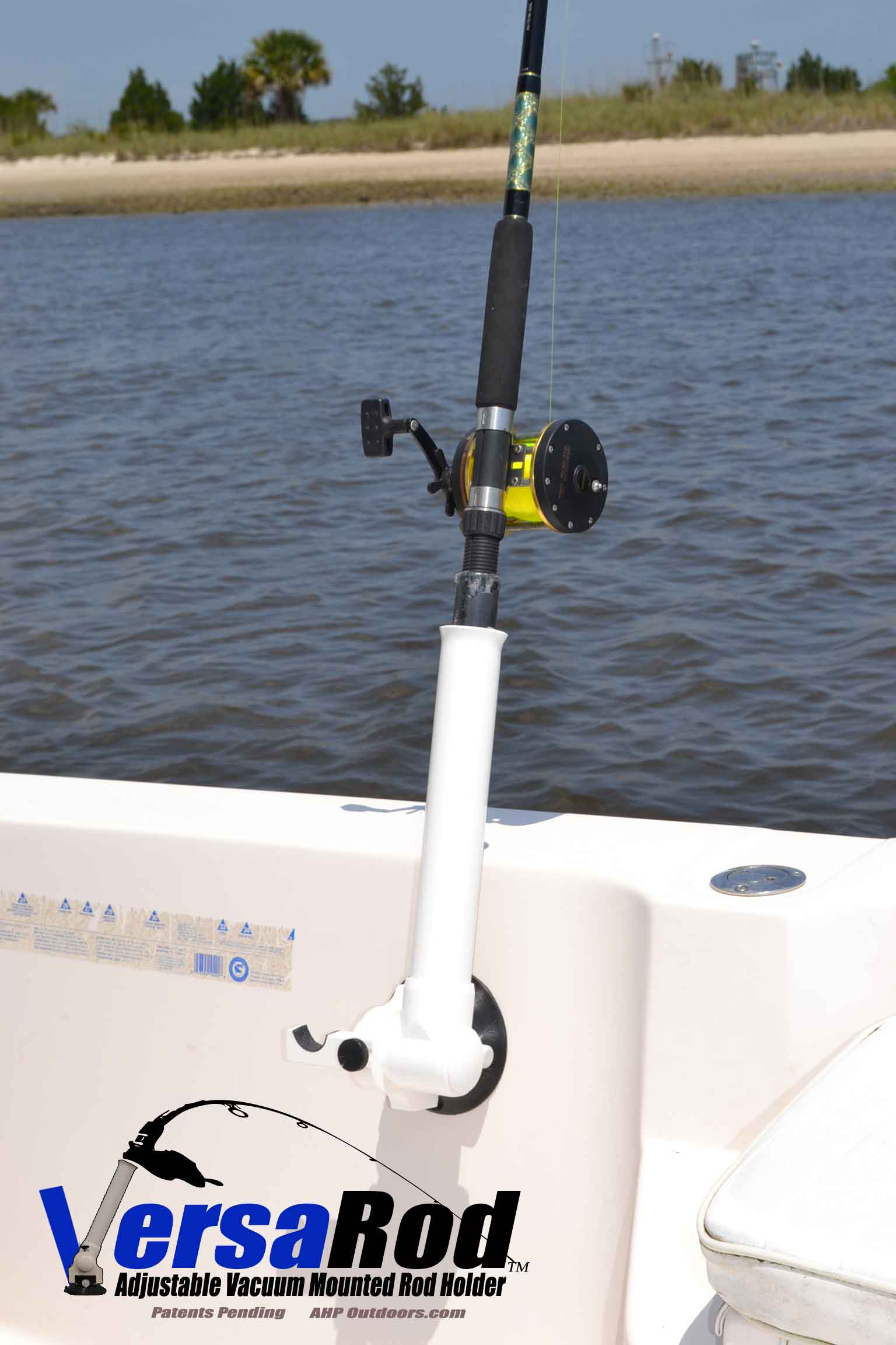VersaRod Adjustable Vacuum Mounted Fishing Rod Holder 