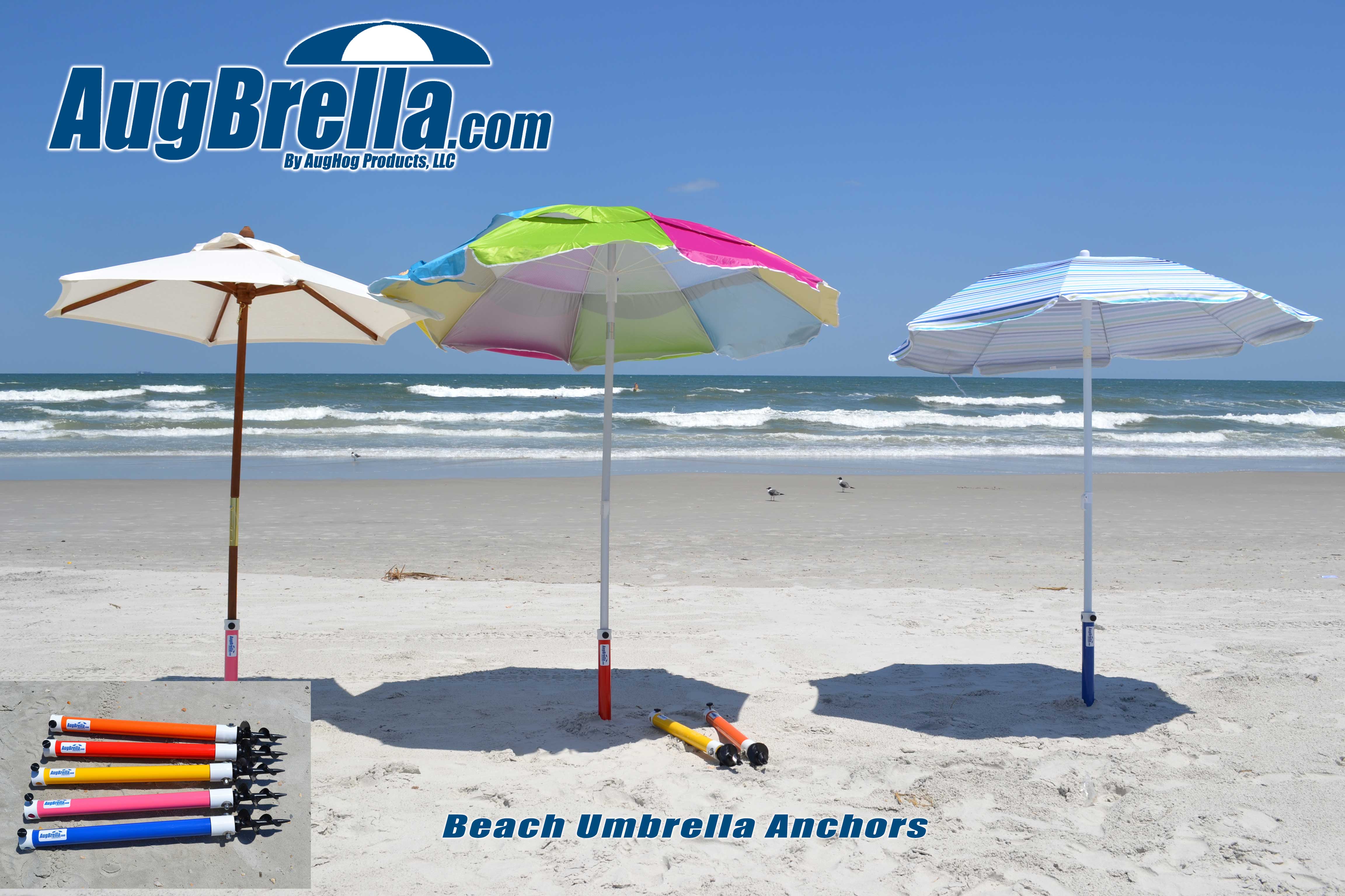 Details about   Ammsun Beach Umbrella Sand Anchor Umbrella Holder With 3 Spiral Screw One Size 