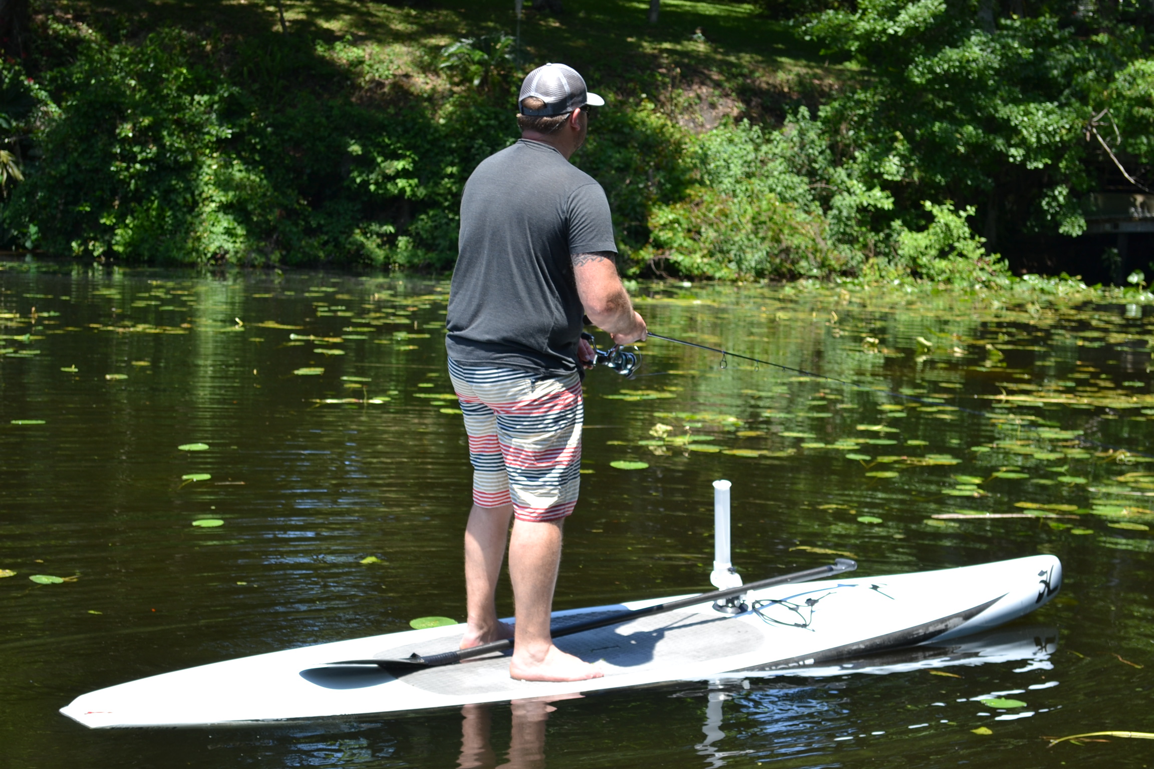 paddle board fishing pole holder