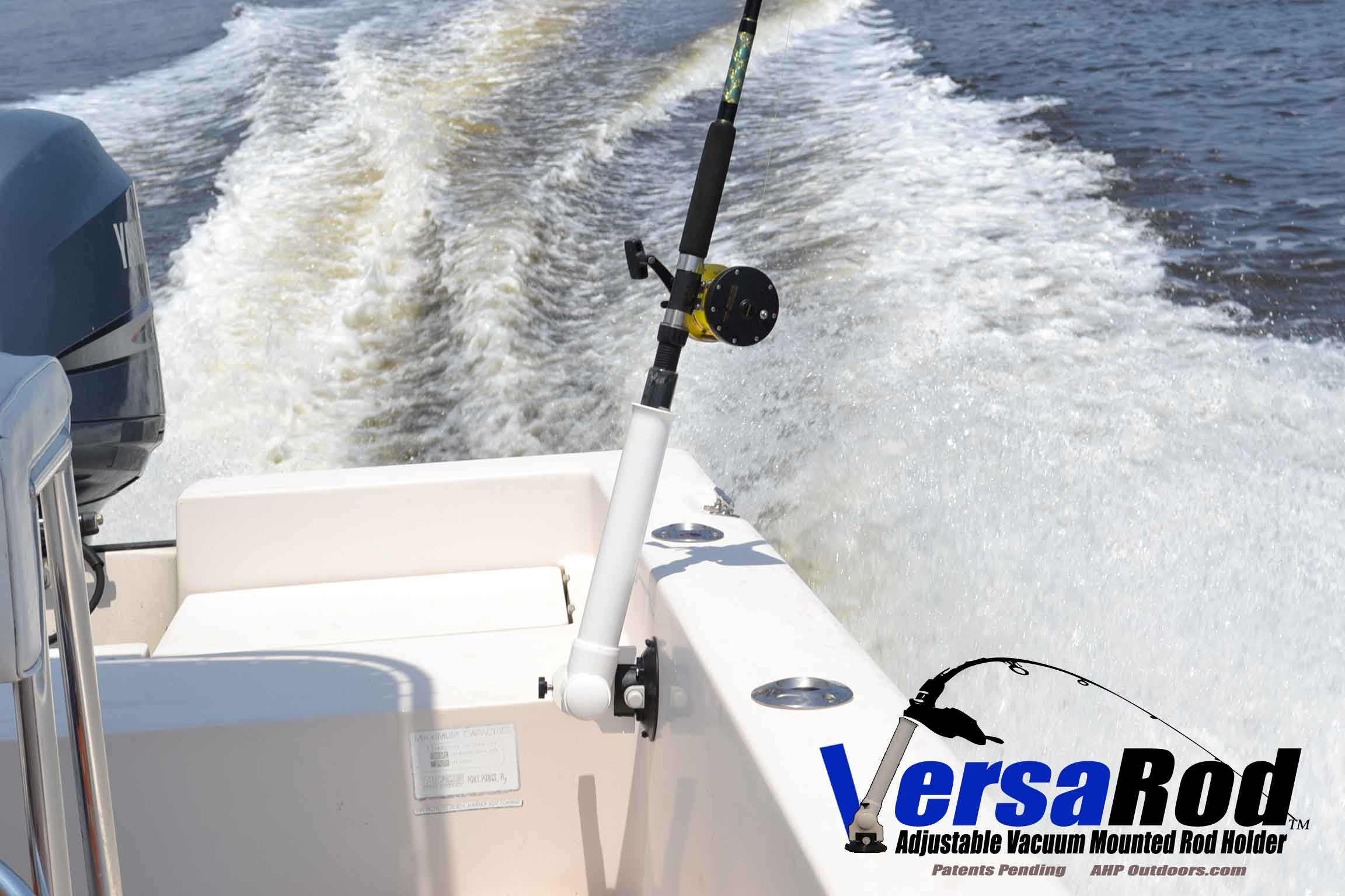 VersaRod Adjustable Vacuum Mounted Fishing Rod Holder 