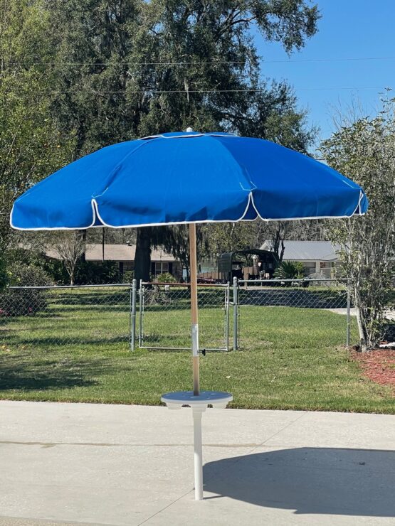 7.5' Beach Umbrella Fiberglass Ribs American Made AugHog Products Beach Umbrella Sand