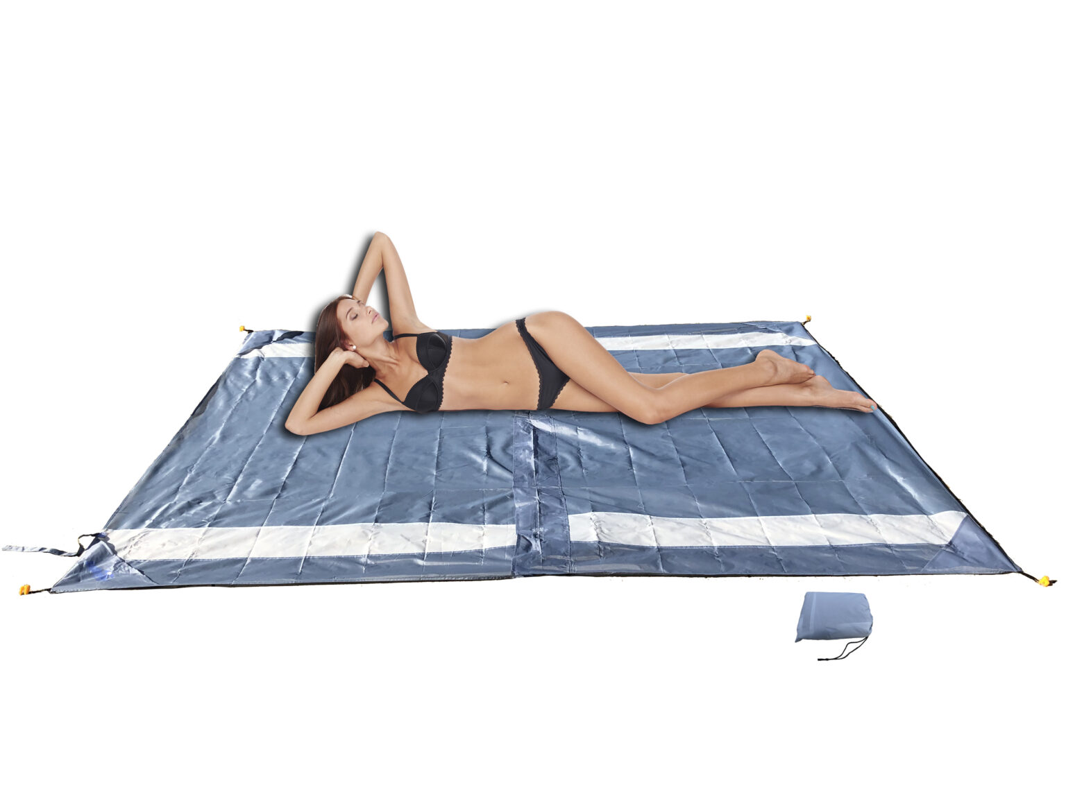AugBrella Beach Mat - Beach Blanket with Umbrella Hole - AugHog Beach Mat With Hole In Middle